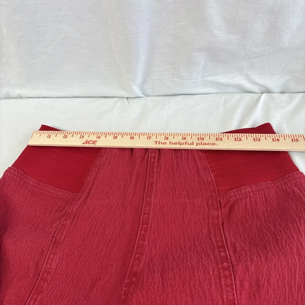 DG2 Diane Gilman Pull On Pants Womens Medium Red Stretch Jeggings 28x30